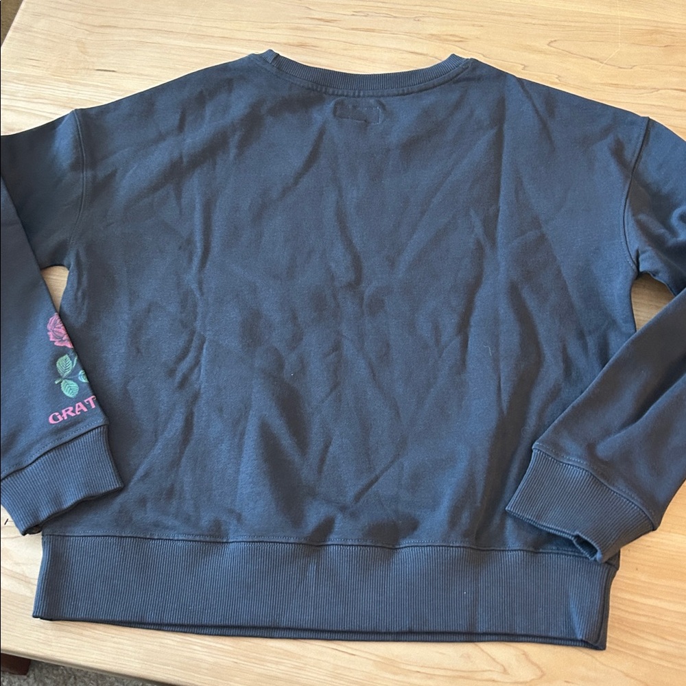 Grateful Dead X Pact Slouchy Cropped Sweatshirt Organic Garden Rose Size XS - Picture 7 of 7